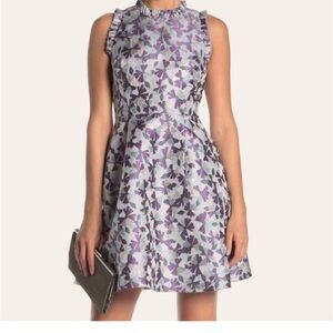 Kate Spade Metallic Jacquard Ruffle Dress | NWOT | Size 00 / XS